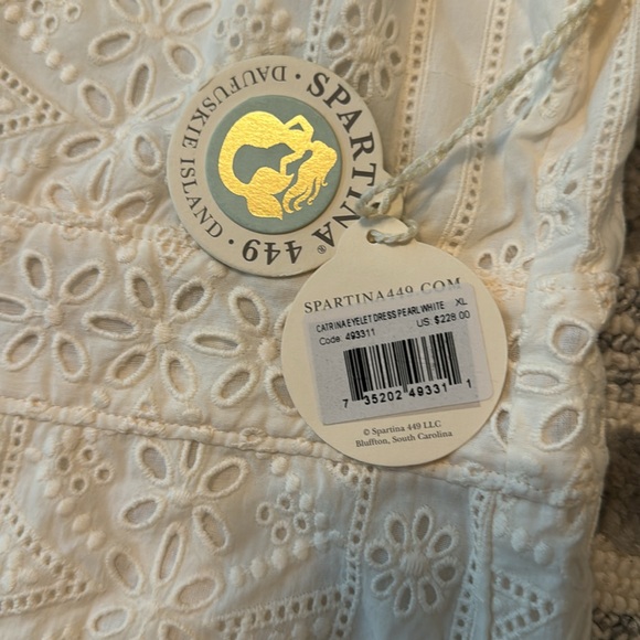 Spartina Catrina Eyelet Dress Pearl White - Picture 6 of 8